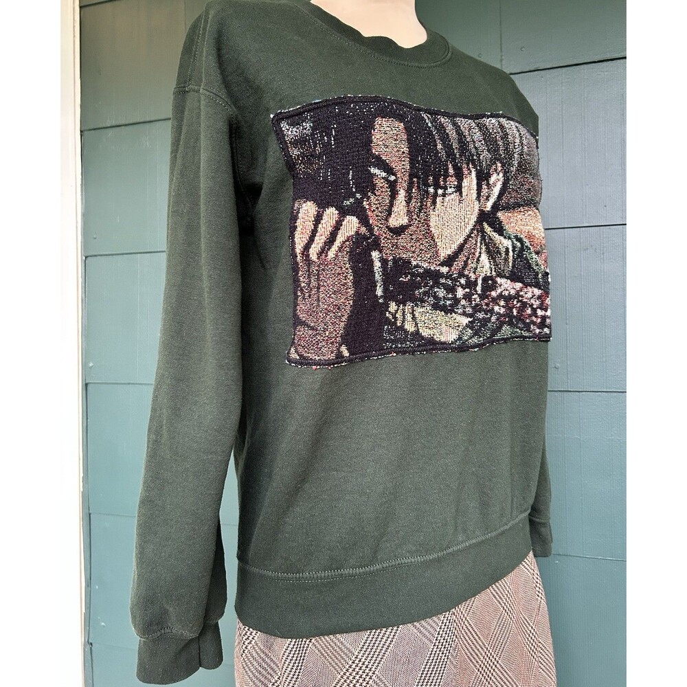 RAG Custom Woven Tapestry Sweatshirt Attack On Titan Levi Ackerman Anime Small